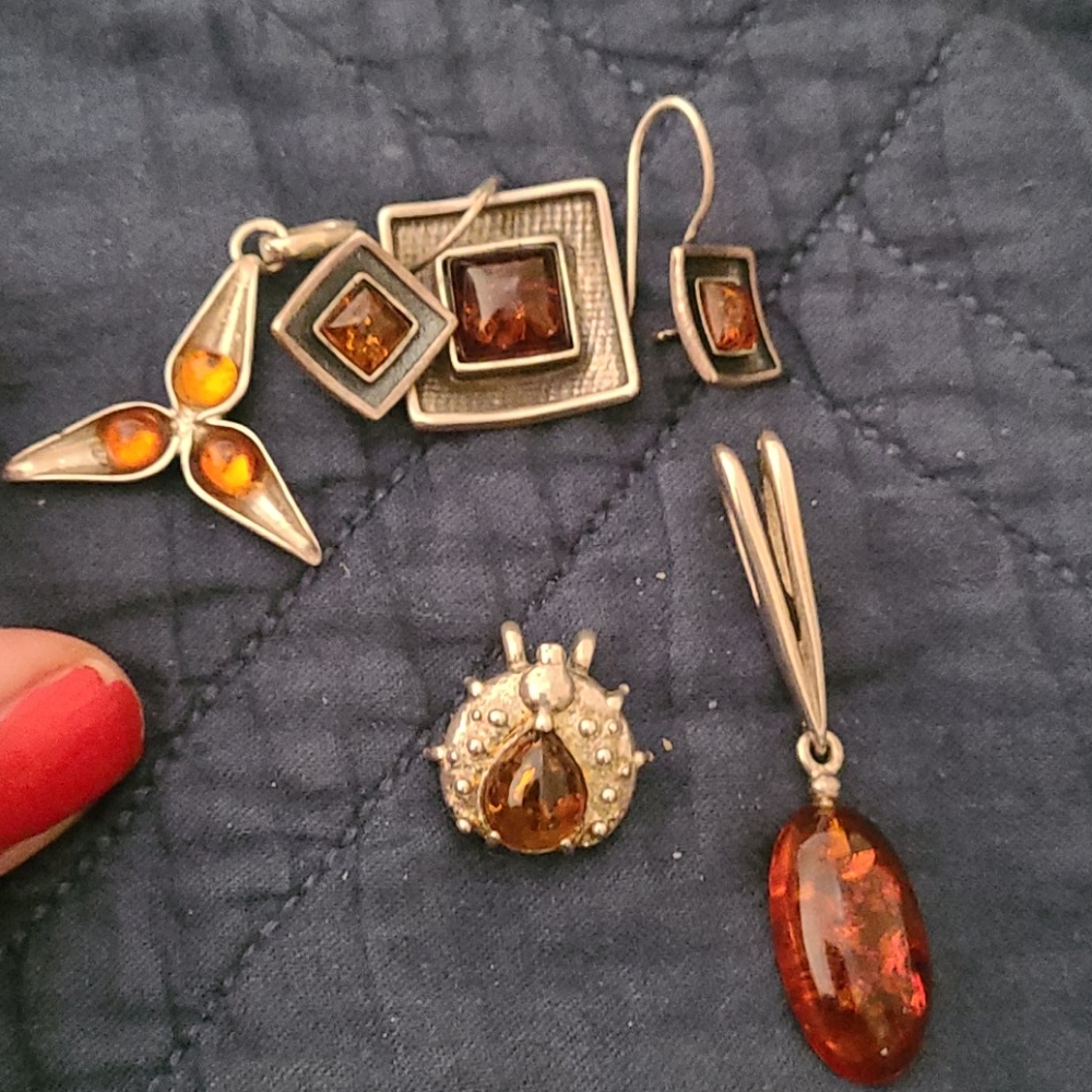 Amber Stone Jewelry Bundle